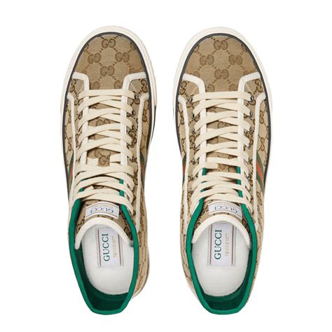 gucci leather tennis shoes|authentic Gucci sneakers for men.